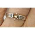 R#053 14k yellow gold wedding Mouting with 0.50cts of diamonds 